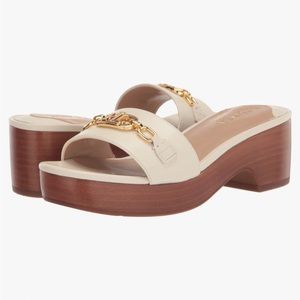 LAUREN RALPH LAUREN 
ROXANNE-SANDALS-FLAT SANDAL - White ,Size 10